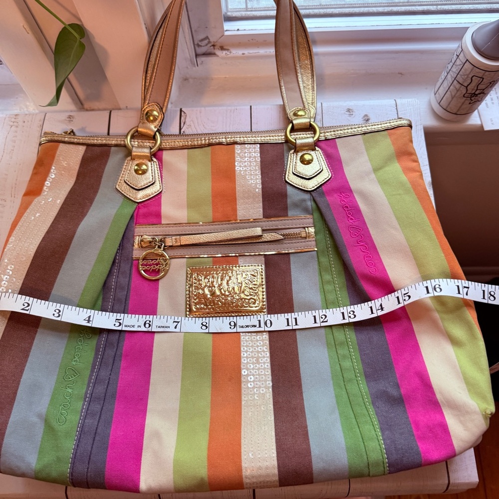 COACH | Poppy Heritage Legacy Stripe Tote/Satchel (2011) #16326 - Picture 12 of 16